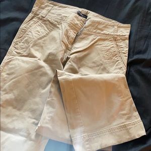 Wide leg khaki pants